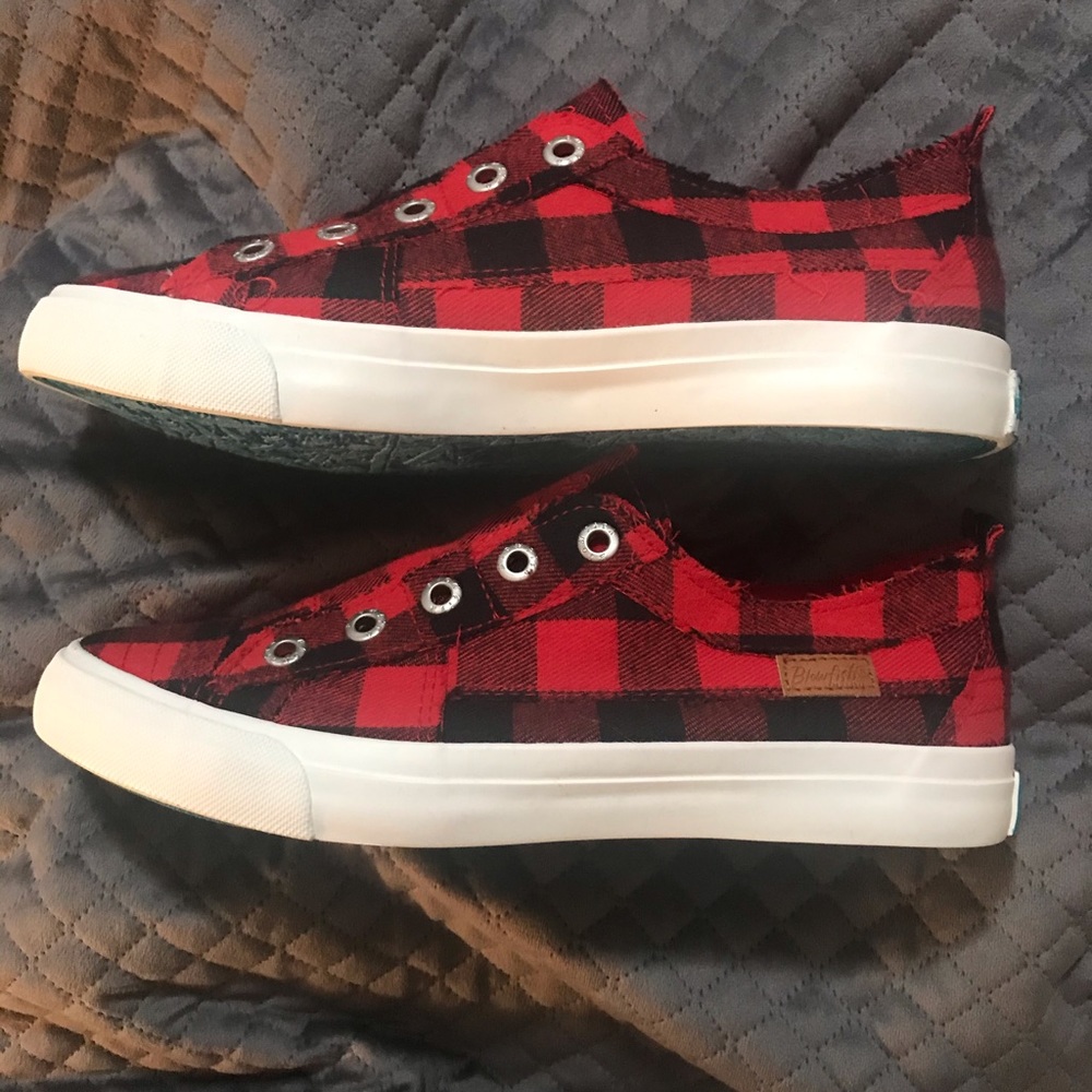 Blowfish Malibu Red Buffalo Check Play Sneakers